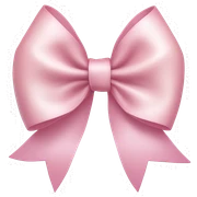 Light pink ribbon bow sticker