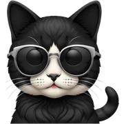 Cat with sunglasses sticker