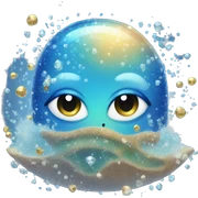 Sparkly ocean sticker