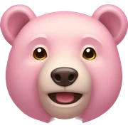 Light pink bear sticker