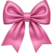 A pink bow past sticker
