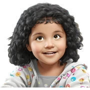smiling girl with black hair sticker