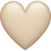 Neutral coloured heart emoji sticker