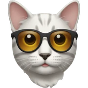 Cat with sunglasses sticker