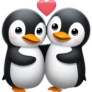 Cute Penguins in love sticker