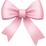 light pink ribbon bow sticker