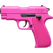 pink gun sticker