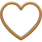 Beige heart  sticker