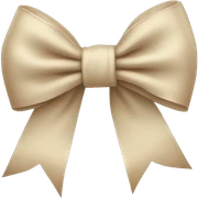 Beige bow sticker