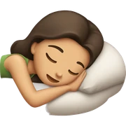 Brunette girl sleeping sticker