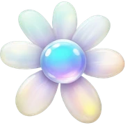 Opal crystal daisy flower sticker