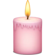 pale pink christmas candle sticker