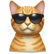 Cat with sunglasses sticker