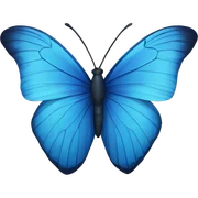 Blue butterfly sticker