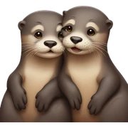 Otters in love sticker