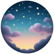 sky with stars sticker