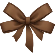Brown bow sticker