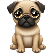 Fawn pug puppy sticker