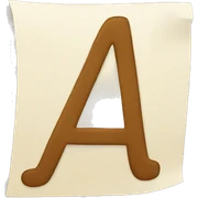 A letter sticker