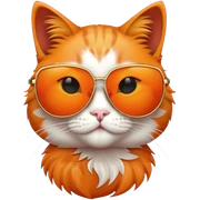 Cat with sunglasses sticker