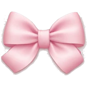 light pink bow on light pink bow sticker