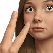 realistic portrait of girl sticker