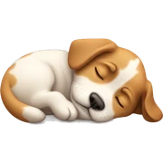 Cute dog sleeping sticker