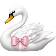 swan light pink bow sticker