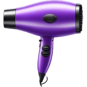 Realistic purple hair dryer isolated  sticker