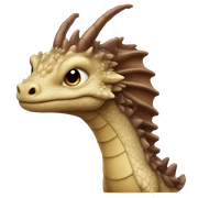 Petit dragon marron  sticker