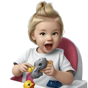 blonde girl with rubber duck sticker
