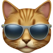 Cat with sunglasses sticker