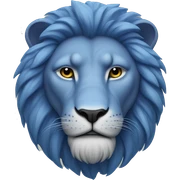 blue lion sticker