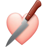 A heart with a knife inside  sticker