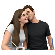 couple enjoying a moment together sticker