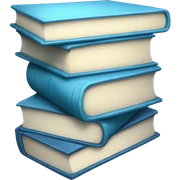 light Blue pile of books semi realistic sticker