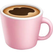 Pastel pink coffee sticker
