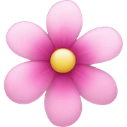 pink flower sticker