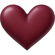 Maroon heart  sticker