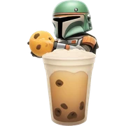 boba holding a boba sticker