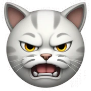 Angry cat sticker