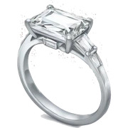 rectangle diamond engagement ring sticker