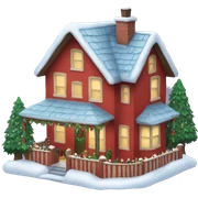 Christmas house sticker