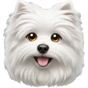Fluffy white small dog  sticker