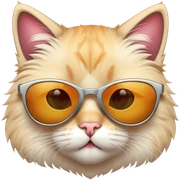 Cat with sunglasses sticker