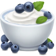 Bowl of Greek yogurt and blueberries sticker