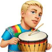 Festive Drummer sticker