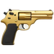 A gold gun  sticker