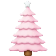 pastel pink christmas tree sticker