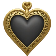 gold gothic heart sticker